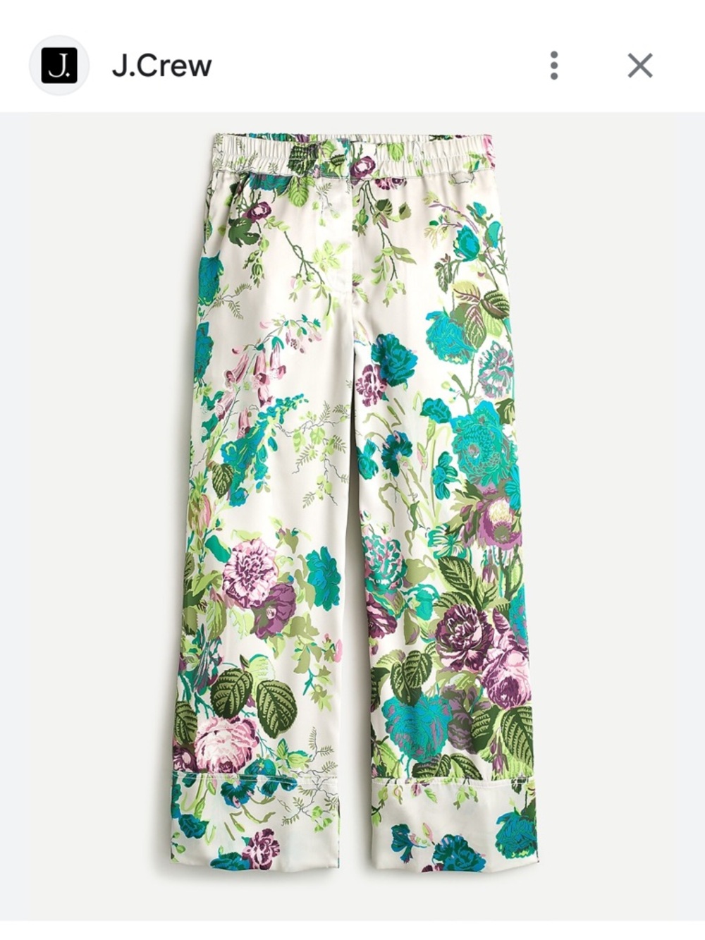 J.Crew  Floral Wide-Leg Pants size 4